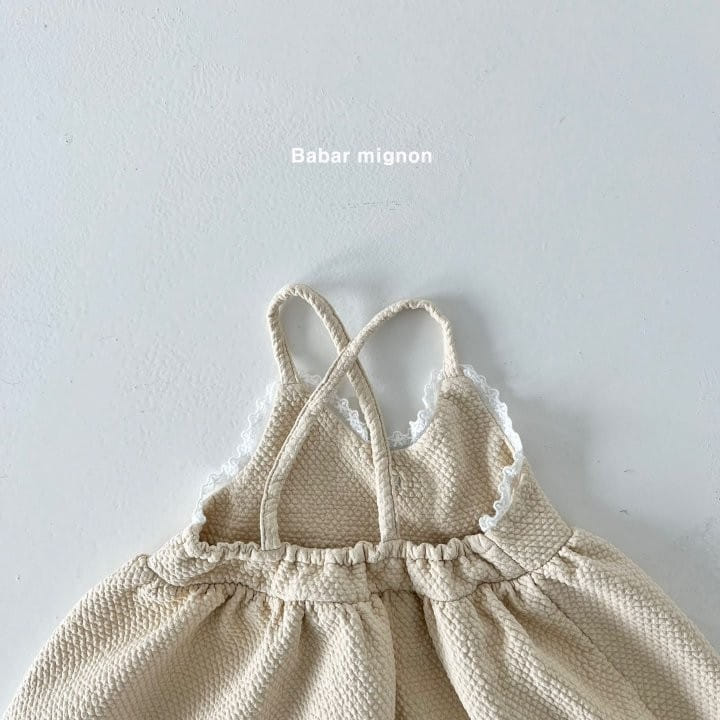 Babar Mignon - Korean Children Fashion - #childrensboutique - Ribbon Lace One-Piece - 10