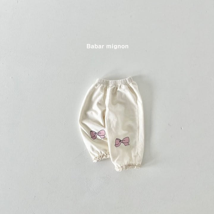 Babar Mignon - Korean Children Fashion - #designkidswear - Ribbon Jogger Pants - 5