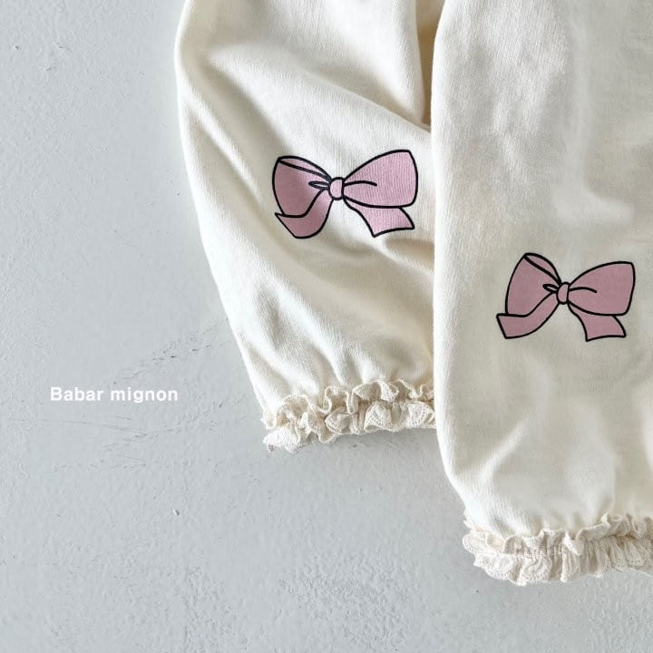 Babar Mignon - Korean Children Fashion - #kidsstore - Ribbon Jogger Pants - 9