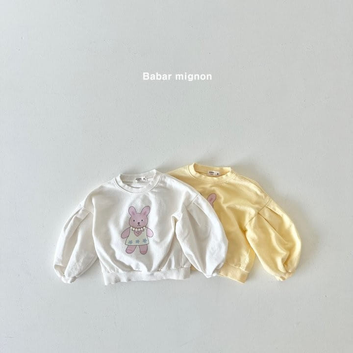 Babar Mignon - Korean Children Fashion - #kidzfashiontrend - Pearl Rabbit Sweatshirt - 2