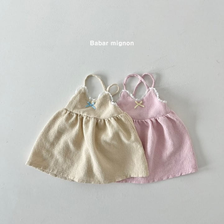Babar Mignon - Korean Children Fashion - #littlefashionista - Ribbon Lace One-Piece - 2
