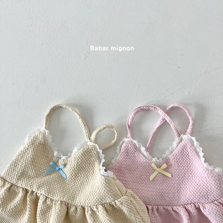 Babar Mignon - Korean Children Fashion - #magicofchildhood - Ribbon Lace One-Piece - 4