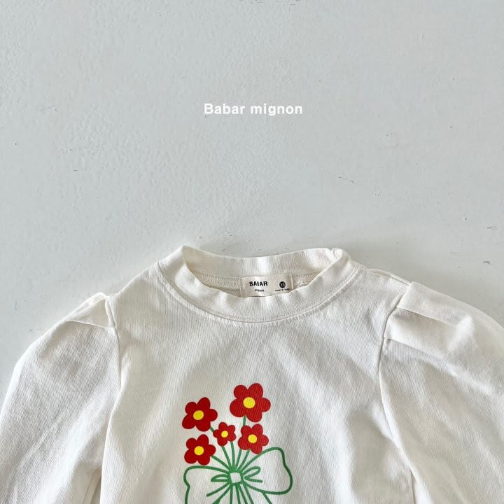 Babar Mignon - Korean Children Fashion - #prettylittlegirls - Flower Garden Puff Tee - 8