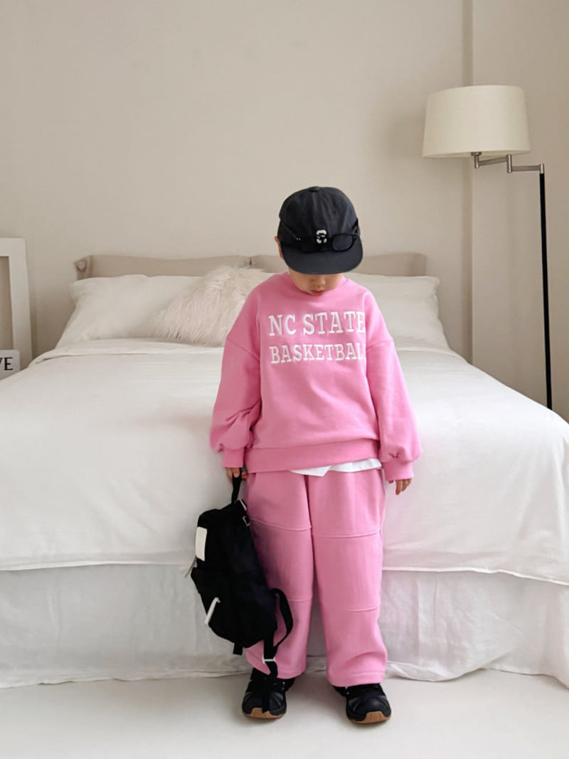 Bailey - Korean Children Fashion - #designkidswear - Basketball Embroidery Sweatshirt - 7
