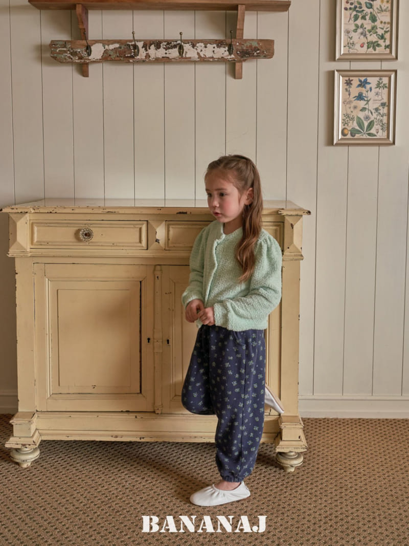 Banana J - Korean Children Fashion - #minifashionista - Waffle Floral Leaf Pants - 4
