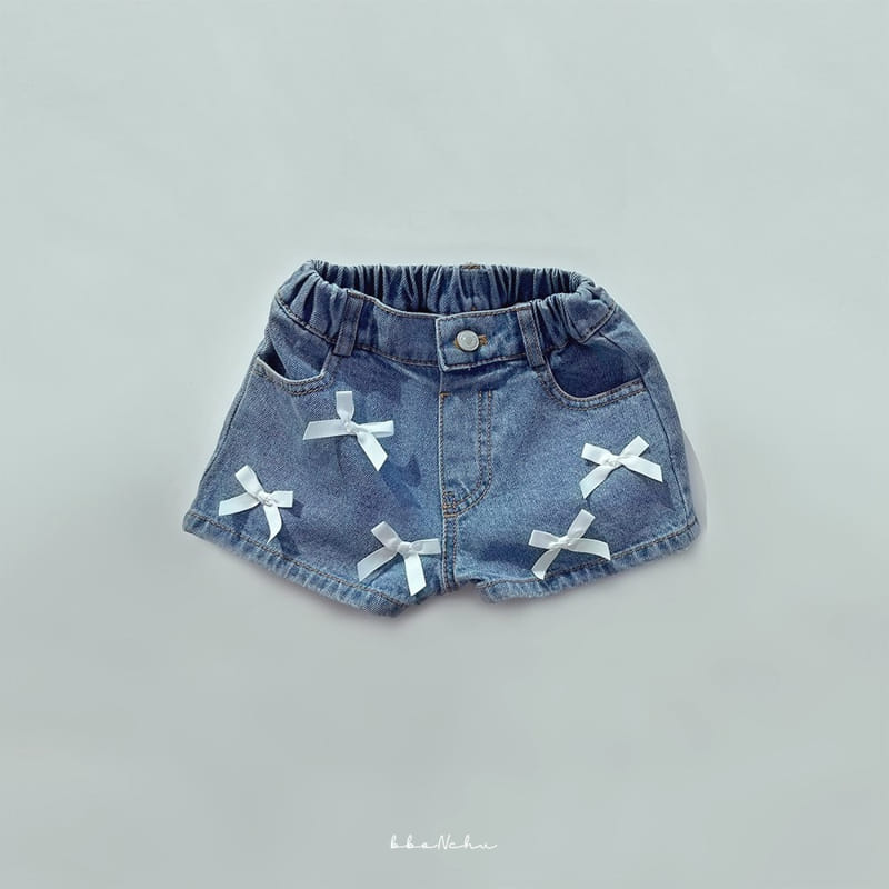 Bbonchu - Korean Children Fashion - #minifashionista - Present Denim Shorts