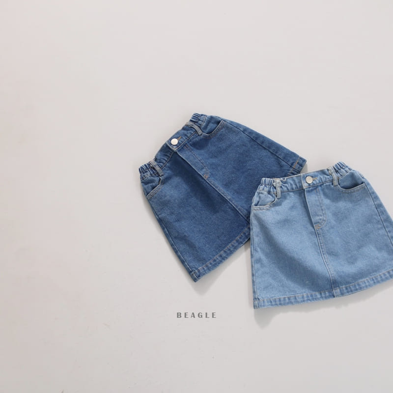 Beagle - Korean Children Fashion - #prettylittlegirls - If Denim Skirt