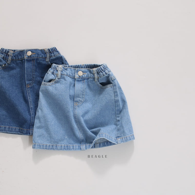 Beagle - Korean Children Fashion - #todddlerfashion - If Denim Skirt - 2