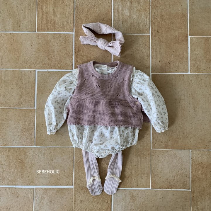 Bebe Holic - Korean Baby Fashion - #babyboutique - berry Body Suit - 3