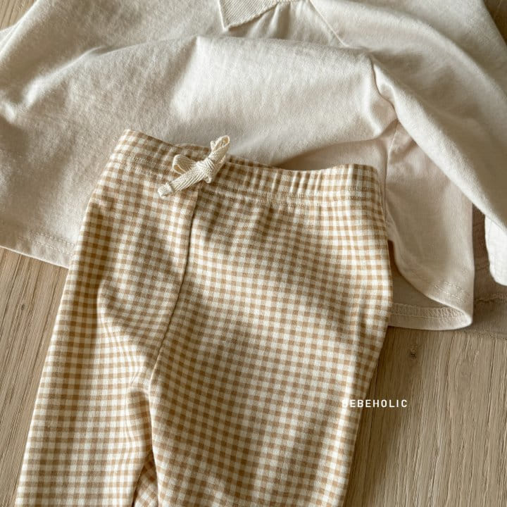 Bebe Holic - Korean Baby Fashion - #babyclothing - Melon Check Leggings - 3