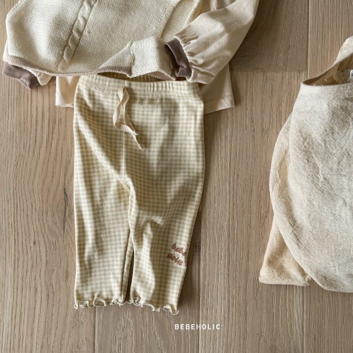 Bebe Holic - Korean Baby Fashion - #babygirlfashion - Melon Check Leggings - 6