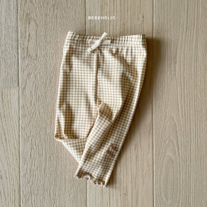 Bebe Holic - Korean Baby Fashion - #babyootd - Melon Check Leggings - 9