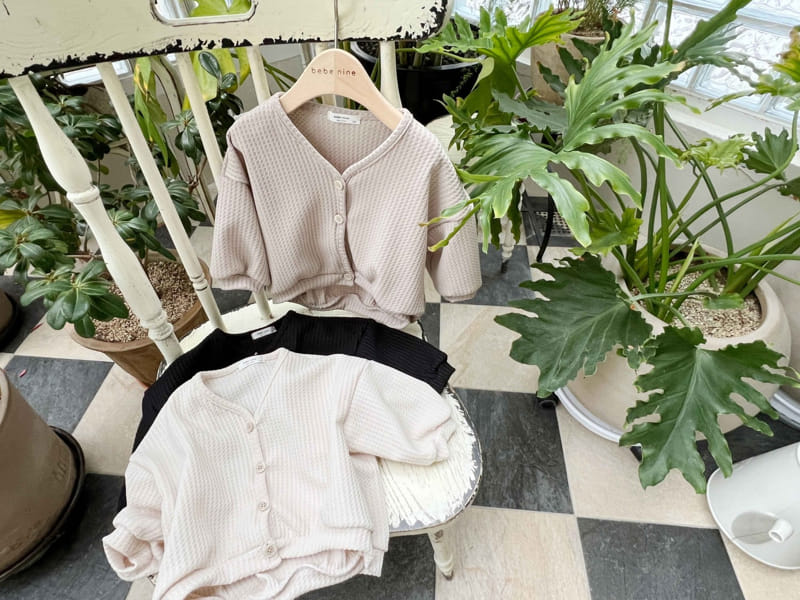 Bebe Nine - Korean Baby Fashion - #babyboutiqueclothing - Bebe B Delly Waffle Cardigan - 7