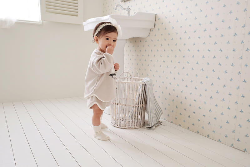 Bebe Nine - Korean Baby Fashion - #babyfever - Bebe B Rabbit Play Top Bottom Set - 8