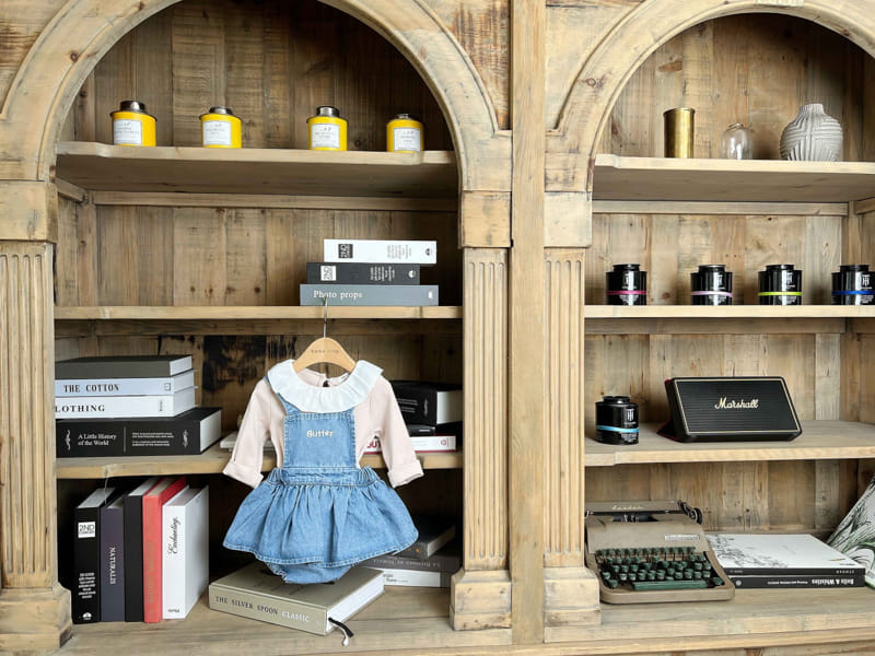 Bebe Nine - Korean Baby Fashion - #babyfever - Bebe B Butter Dungarees Skirt - 6