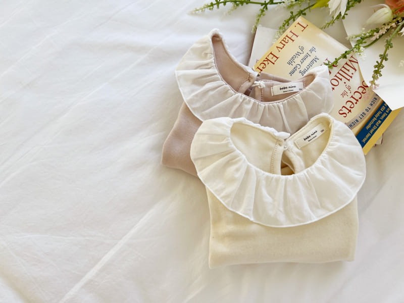Bebe Nine - Korean Baby Fashion - #babyfever - Bebe B Yomi Donka Frill Blouse - 10