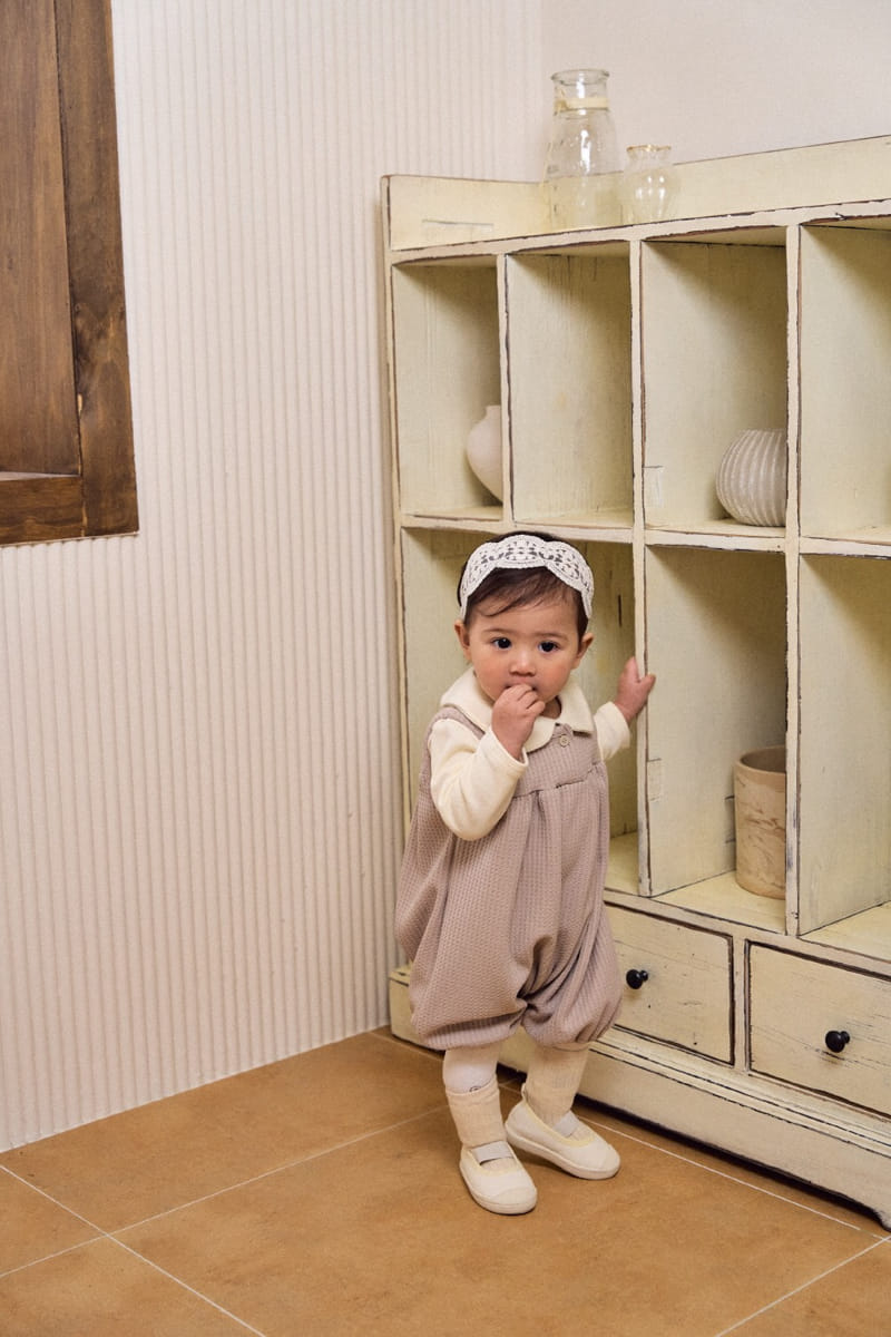 Bebe Nine - Korean Baby Fashion - #babylifestyle - Bebe B Choco Waffle Dungarees - 11