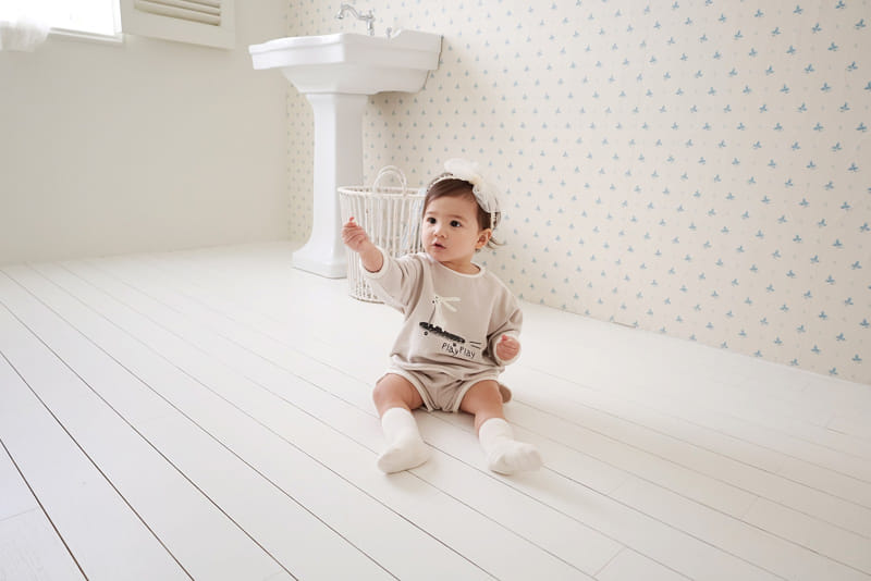 Bebe Nine - Korean Baby Fashion - #babyoninstagram - Bebe B Rabbit Play Top Bottom Set - 11