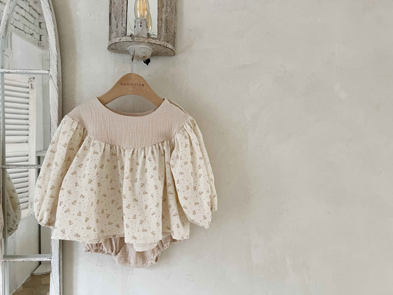 Bebe Nine - Korean Baby Fashion - #babyoninstagram - Bebe B Herb Top Bottom Set - 3