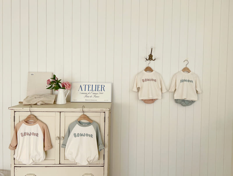 Bebe Nine - Korean Baby Fashion - #babyootd - Bebe B Bonju Raglan Body Suit - 8