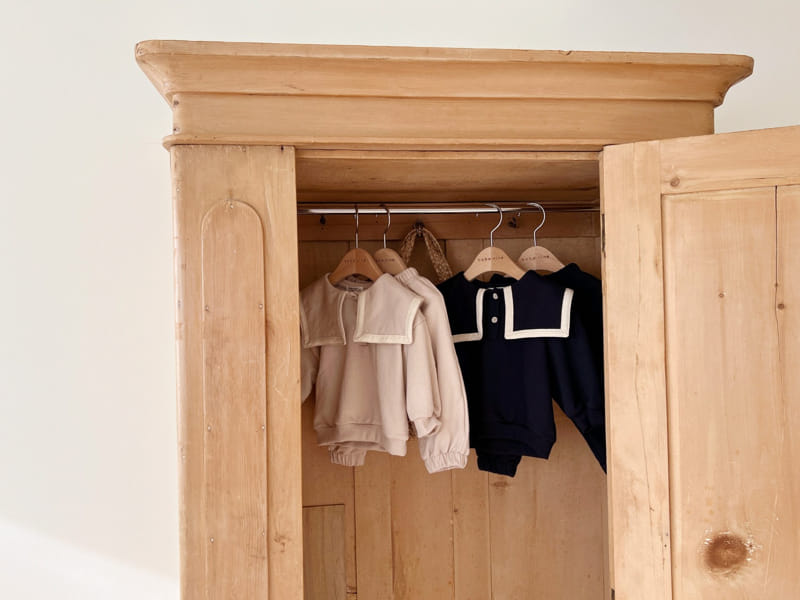 Bebe Nine - Korean Baby Fashion - #babyoninstagram - Bebe B Classic Collar Top Bottom Set - 4