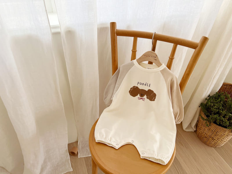 Bebe Nine - Korean Baby Fashion - #babyoutfit - Bebe B Puppy Raglan Body Suit