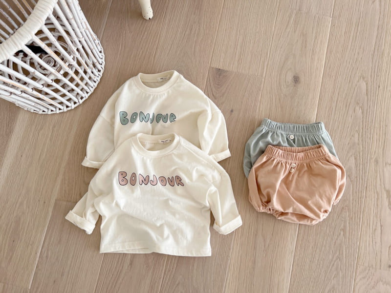 Bebe Nine - Korean Baby Fashion - #onlinebabyboutique - Bebe B Bonju Top Bottom Set - 9