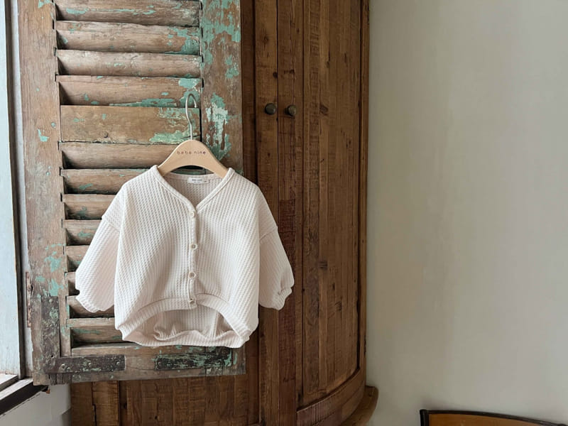 Bebe Nine - Korean Baby Fashion - #smilingbaby - Bebe B Delly Waffle Cardigan - 5