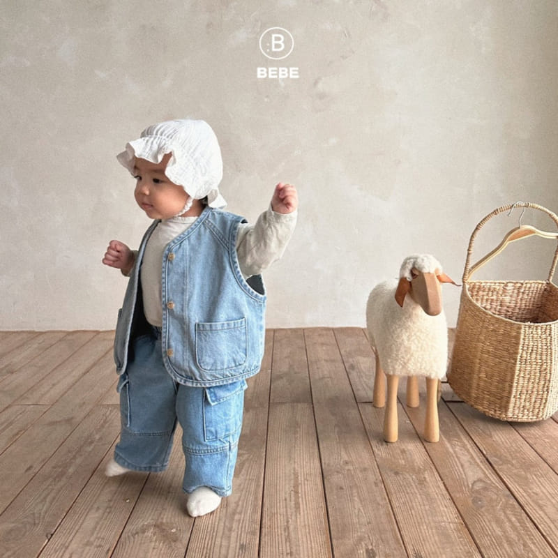 Bella Bambina - Korean Baby Fashion - #babyoninstagram - Bebe Gunbbang Denim Pants - 11
