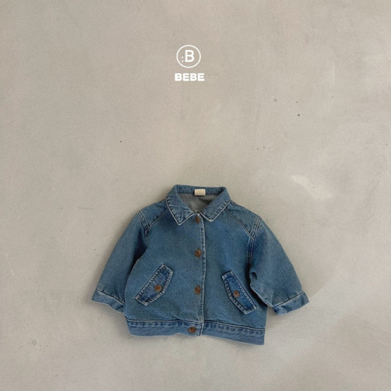 Bella Bambina - Korean Baby Fashion - #onlinebabyshop - Bebe Shadow Denim Jacket