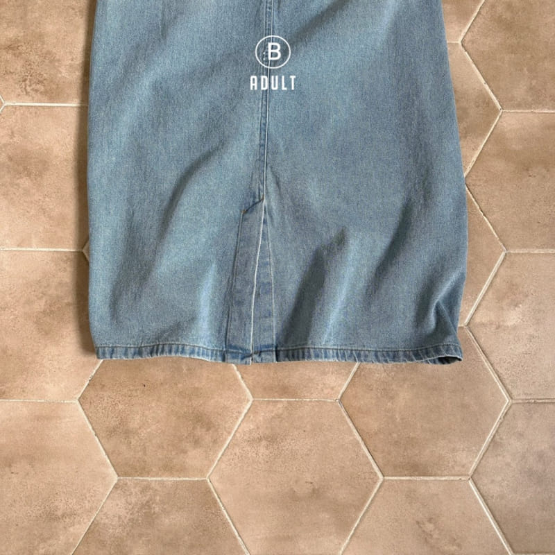 Bella Bambina - Korean Women Fashion - #momslook - Adult Gogo Long Denim Skirt - 2