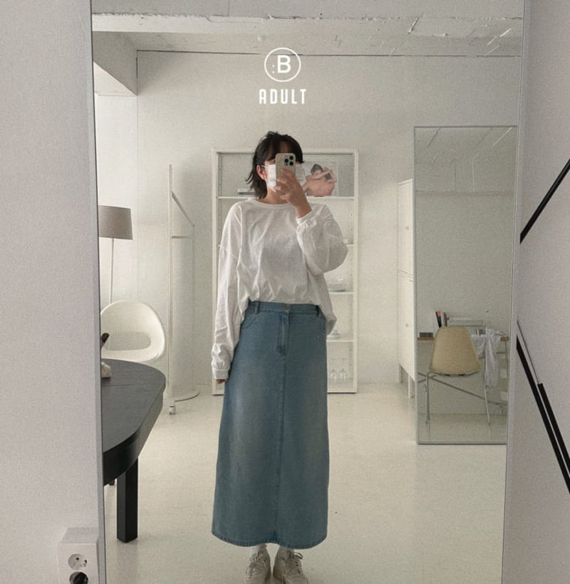 Bella Bambina - Korean Women Fashion - #restrostyle - Adult Gogo Long Denim Skirt - 7