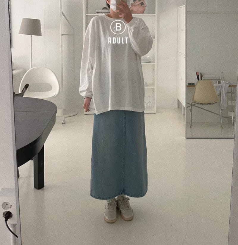 Bella Bambina - Korean Women Fashion - #thatsdarling - Adult Gogo Long Denim Skirt - 10