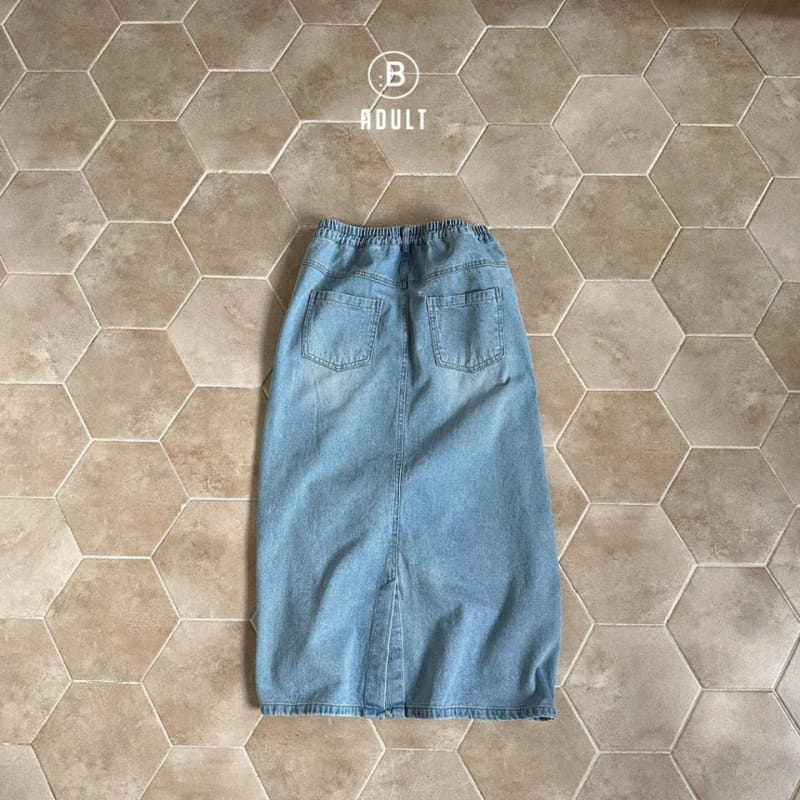 Bella Bambina - Korean Women Fashion - #womensfashion - Adult Gogo Long Denim Skirt - 3