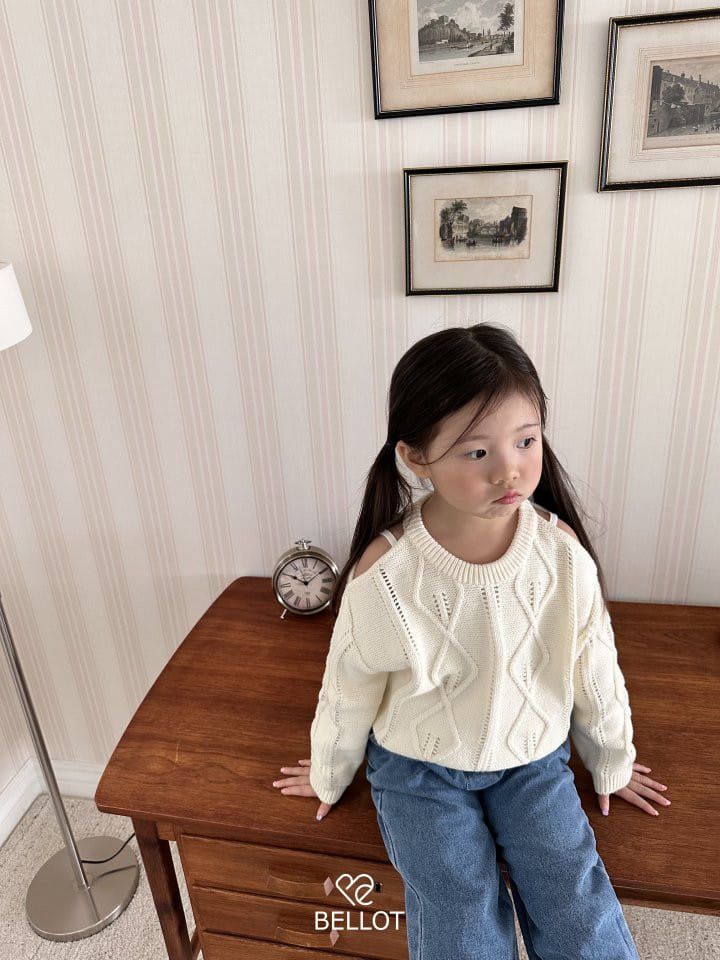 Bellot - Korean Children Fashion - #kidzfashiontrend - Shoulder Knit - 6
