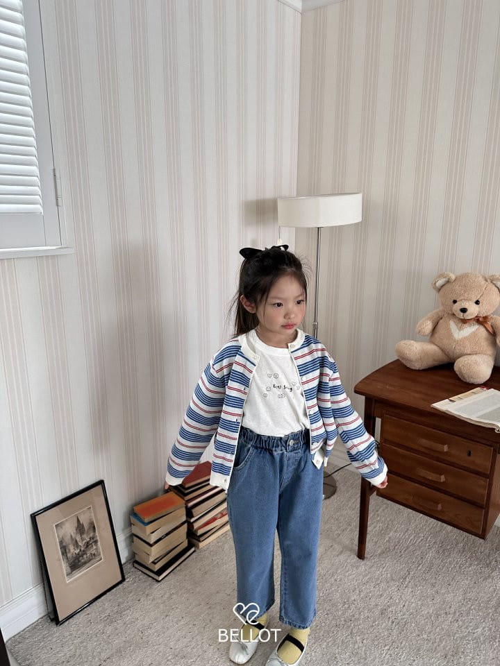 Bellot - Korean Children Fashion - #prettylittlegirls - Shirring Denim Pants - 9