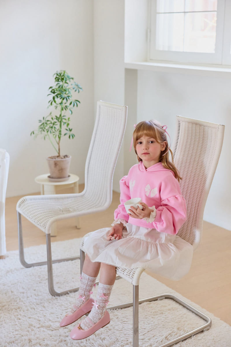 Berry Berry - Korean Children Fashion - #fashionkids - Ribbon Hoody Tee - 5