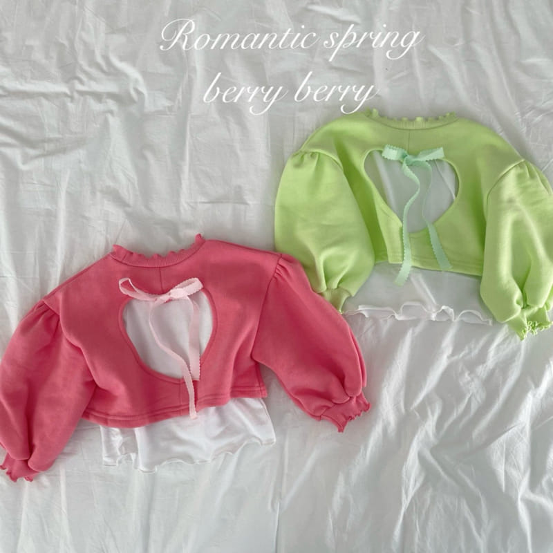 Berry Berry - Korean Children Fashion - #fashionkids - Reversal Heart Sweatshirt - 3