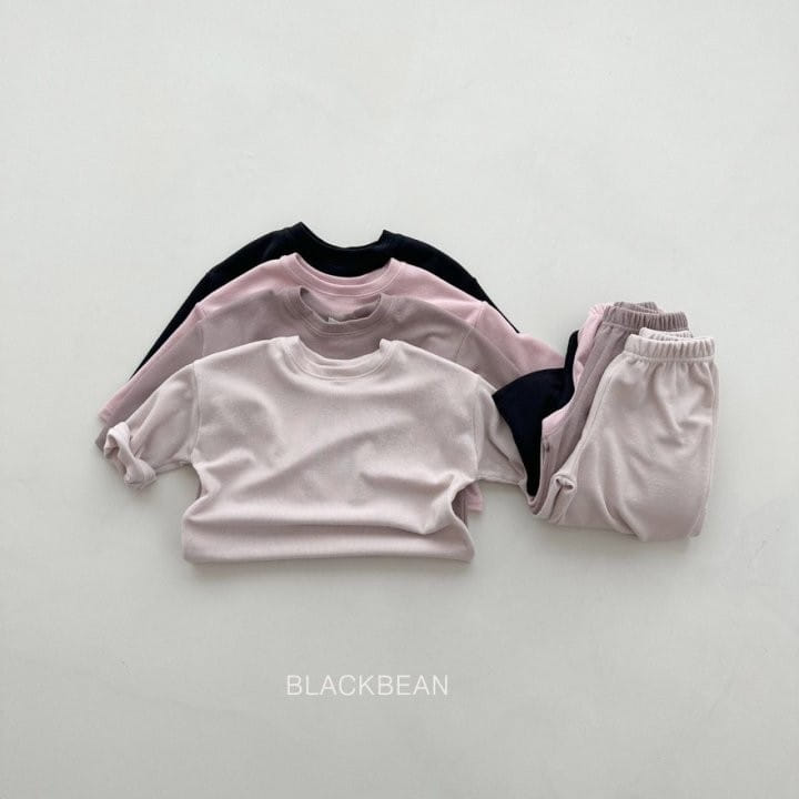 Black Bean - Korean Children Fashion - #littlefashionista - Soft Top Bottom Set With Mom