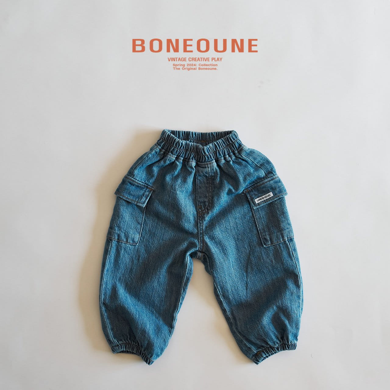 Boneoune - Korean Children Fashion - #kidzfashiontrend - Soft Cargo Denim Pants