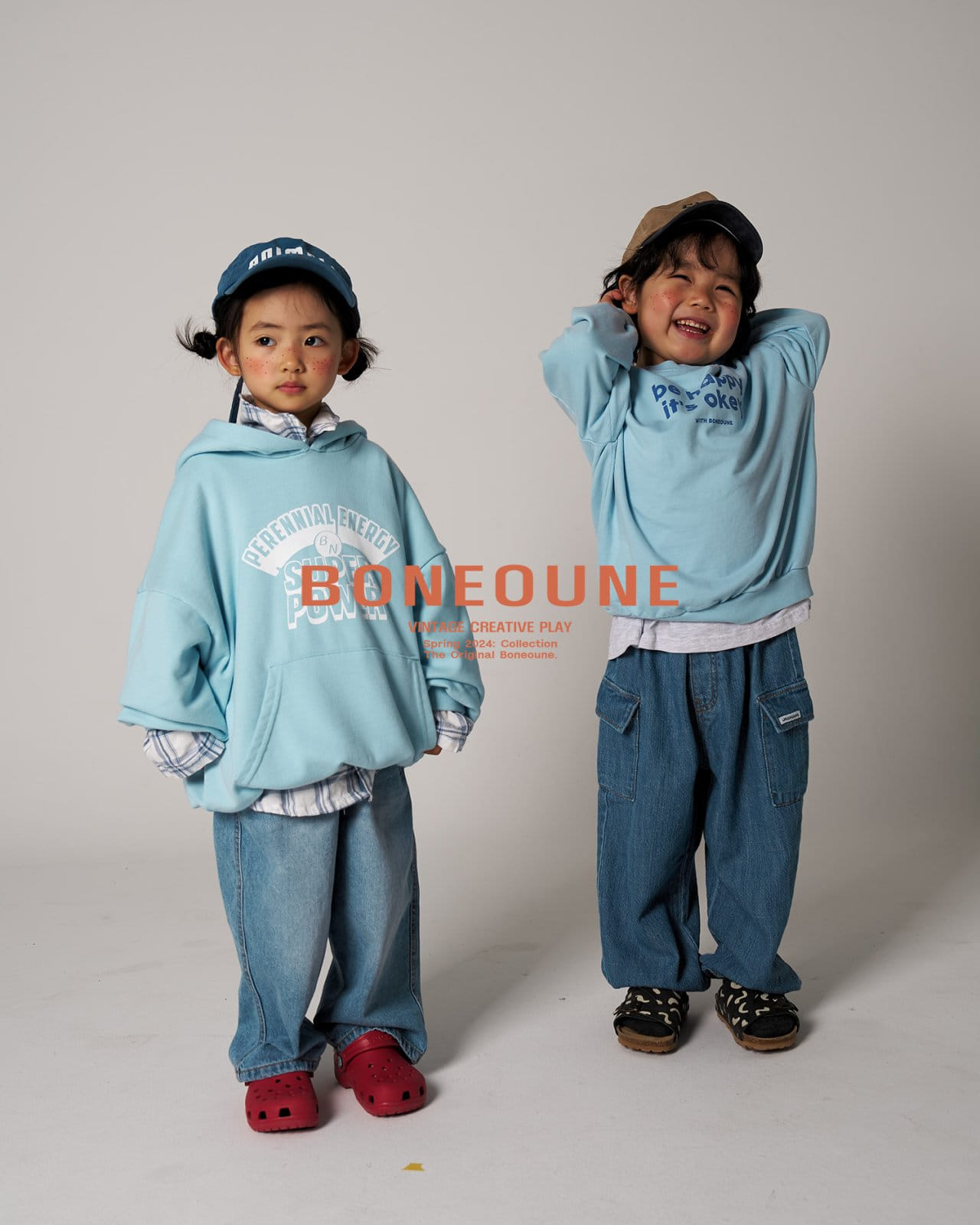 Boneoune - Korean Children Fashion - #littlefashionista - Soft Cargo Denim Pants - 4