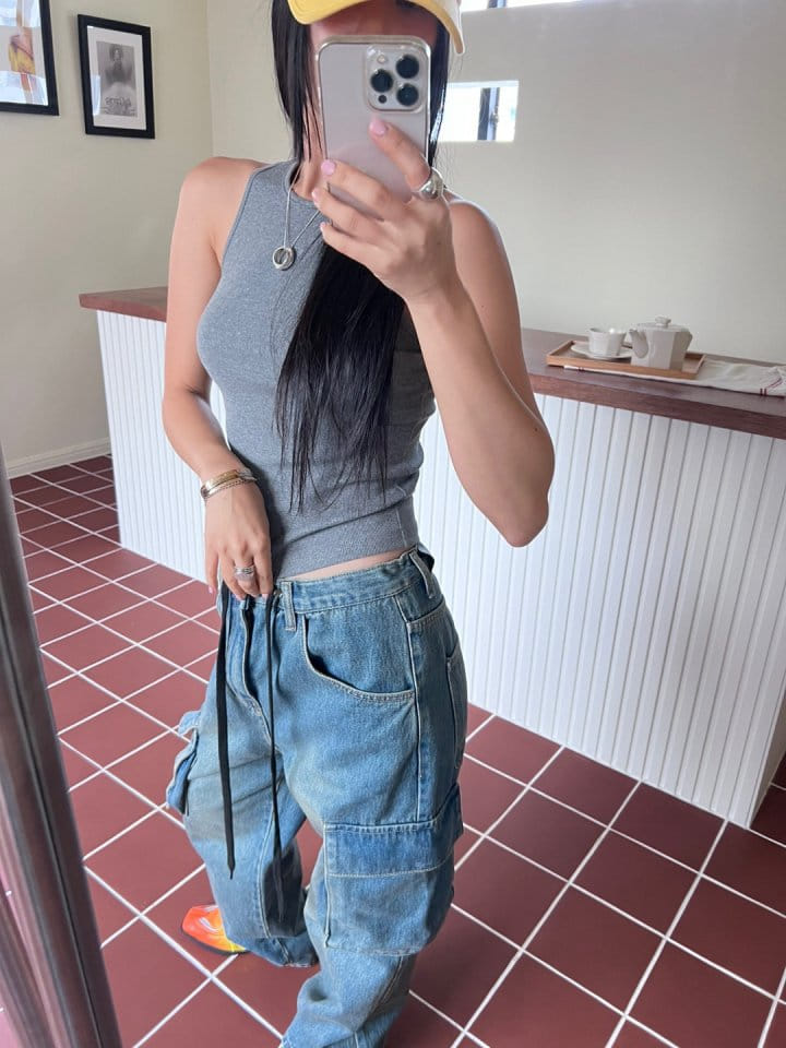 Bricklane - Korean Women Fashion - #momslook - Ribbon Mango Sleeveless Top - 9