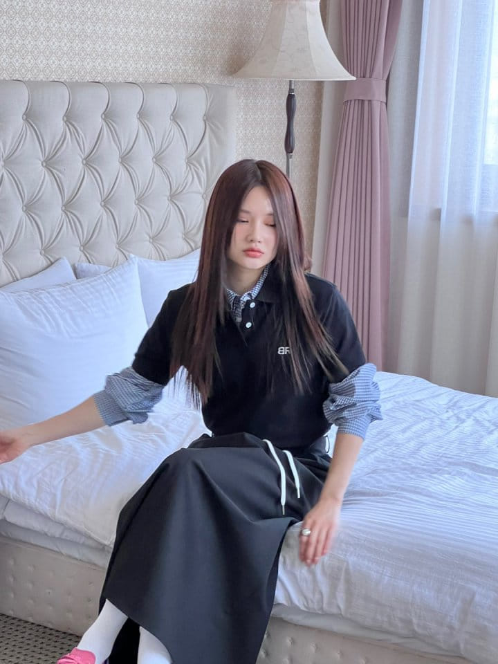 Bricklane - Korean Women Fashion - #momslook - BR Collar T-shirt - 12