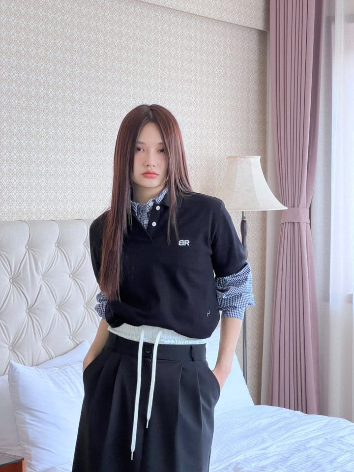 Bricklane - Korean Women Fashion - #momslook - BR Collar T-shirt - 6