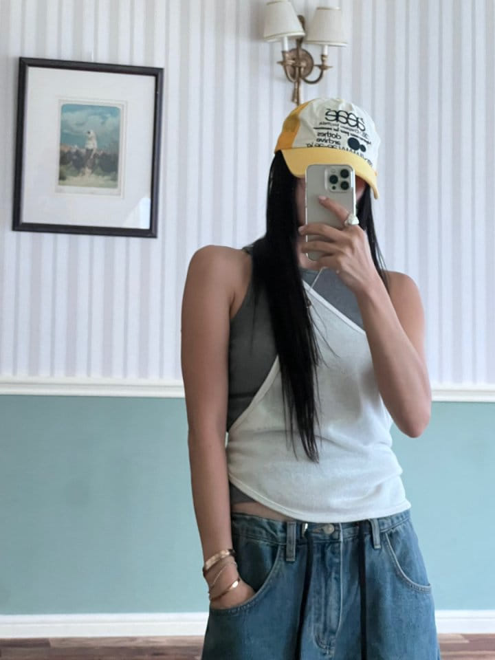 Bricklane - Korean Women Fashion - #momslook - Layer Halter Sleeveless Top - 11
