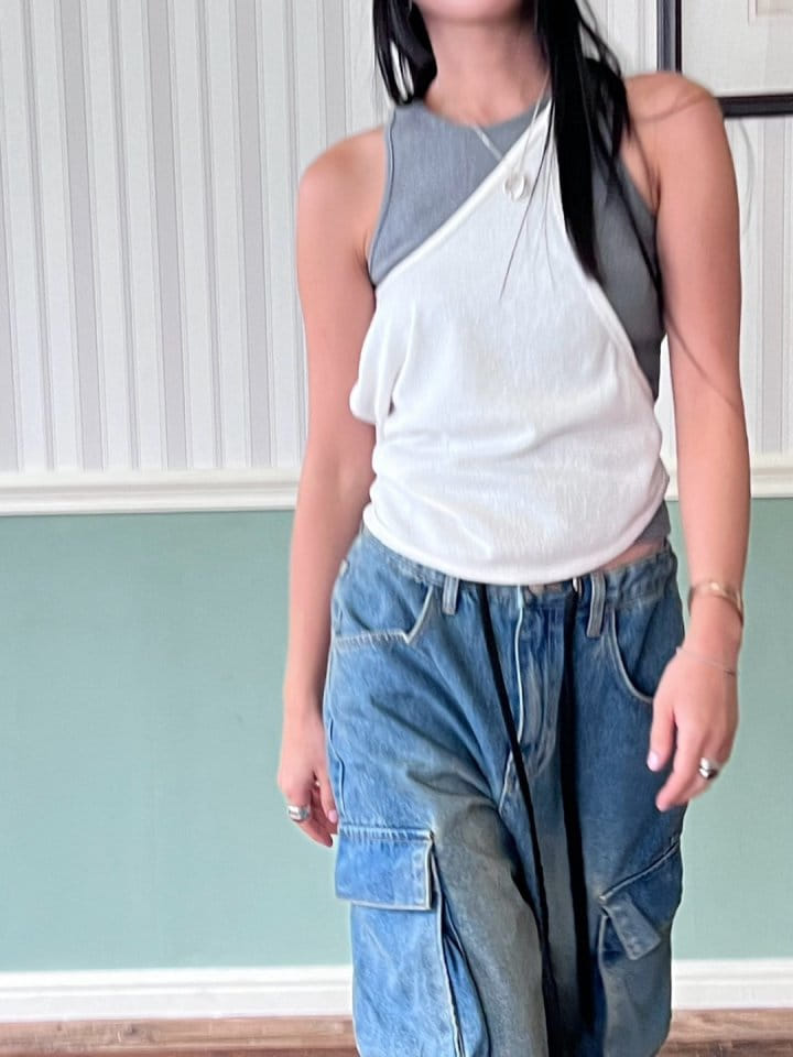 Bricklane - Korean Women Fashion - #momslook - Layer Halter Sleeveless Top - 9
