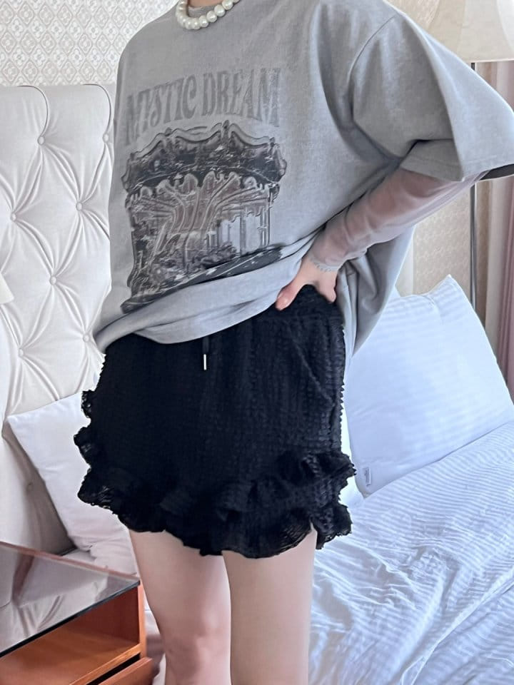 Bricklane - Korean Women Fashion - #momslook - All Love Double Frill Shorts - 9