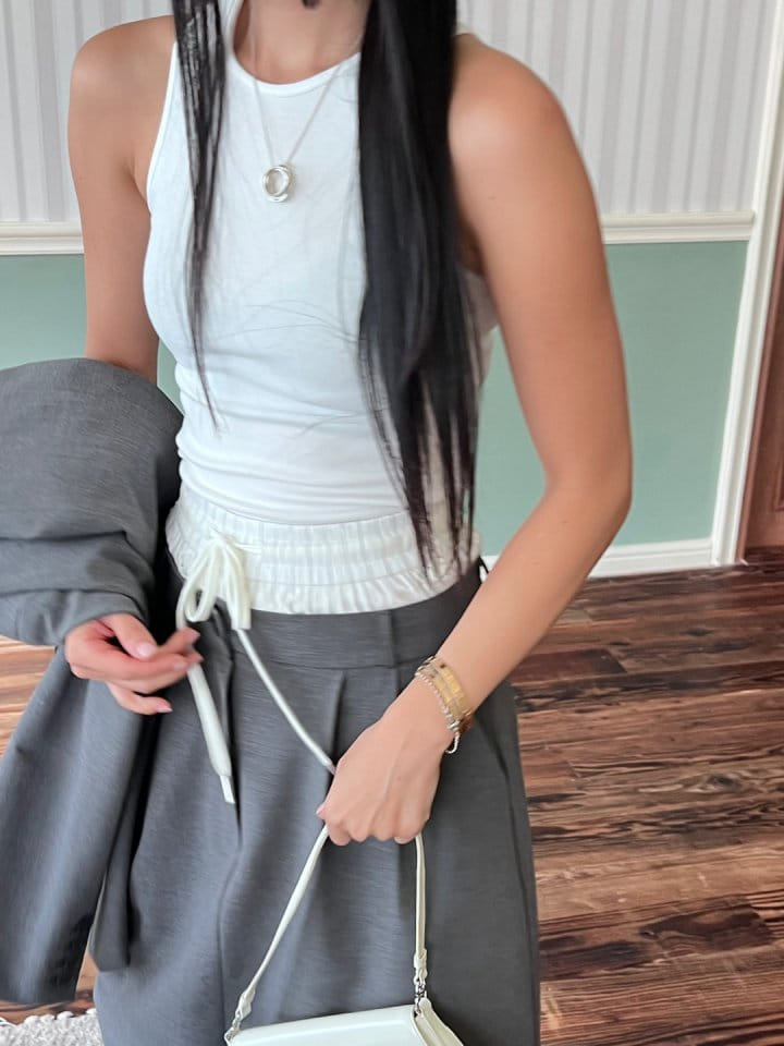 Bricklane - Korean Women Fashion - #womensfashion - Ribbon Mango Sleeveless Top - 6