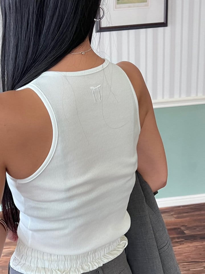 Bricklane - Korean Women Fashion - #womensfashion - Ribbon Mango Sleeveless Top - 8