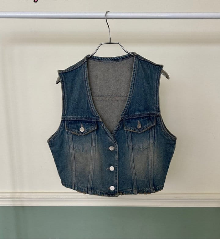 Bricklane - Korean Women Fashion - #womensfashion - Pocket Denim Vest
